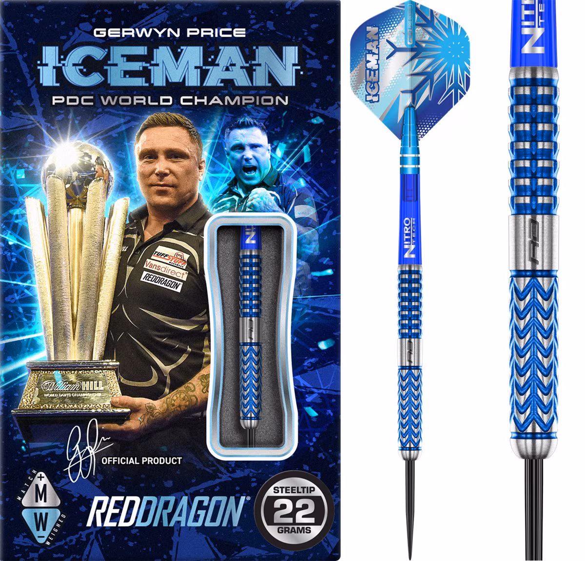 Red Dragon Gerwyn Price Glacier 90% 22g